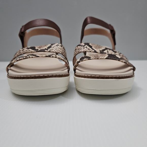 Cole Haan OG Peyton Sandal Womens 10 Flatform Pecan Snake Print Leather Wedge - Picture 6 of 15
